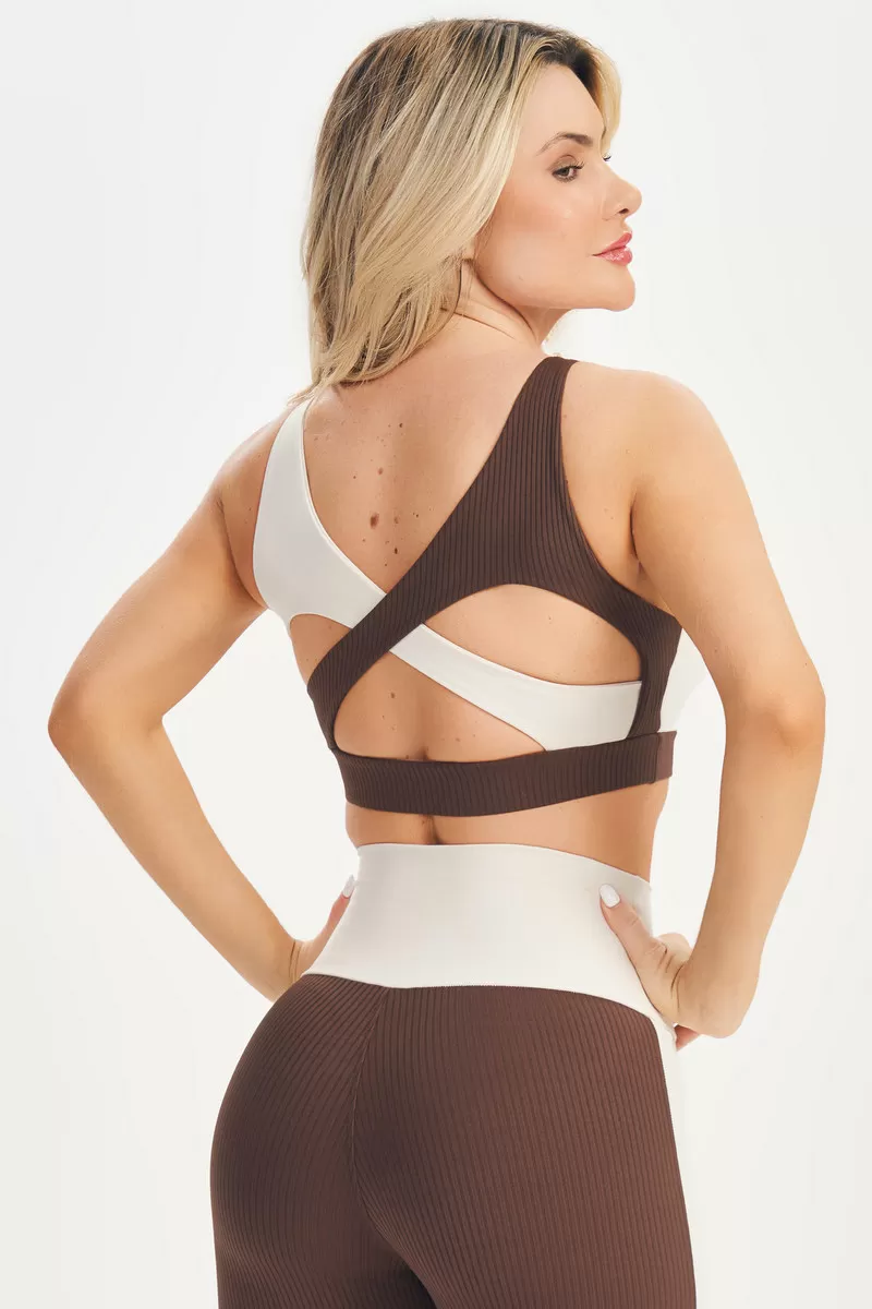 Lets Gym - Basic Deep Off White Top - 2606OF