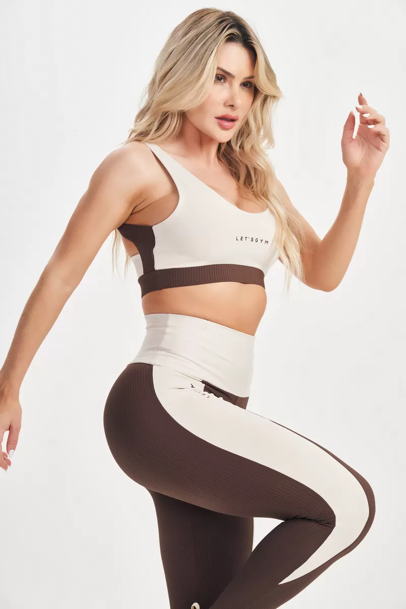 Lets Gym - Basic Deep Off White Top - 2606OF