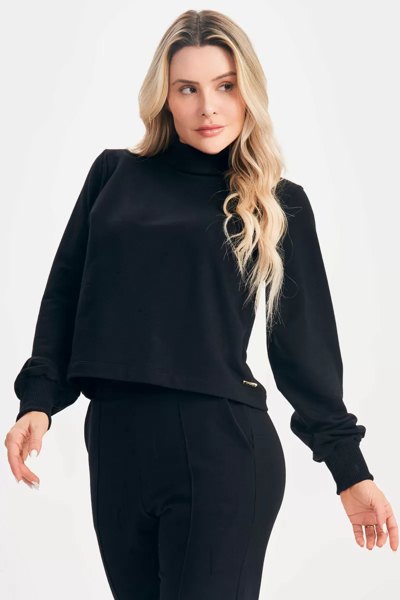 Lets Gym - Black Core Blouse - 2608PT
