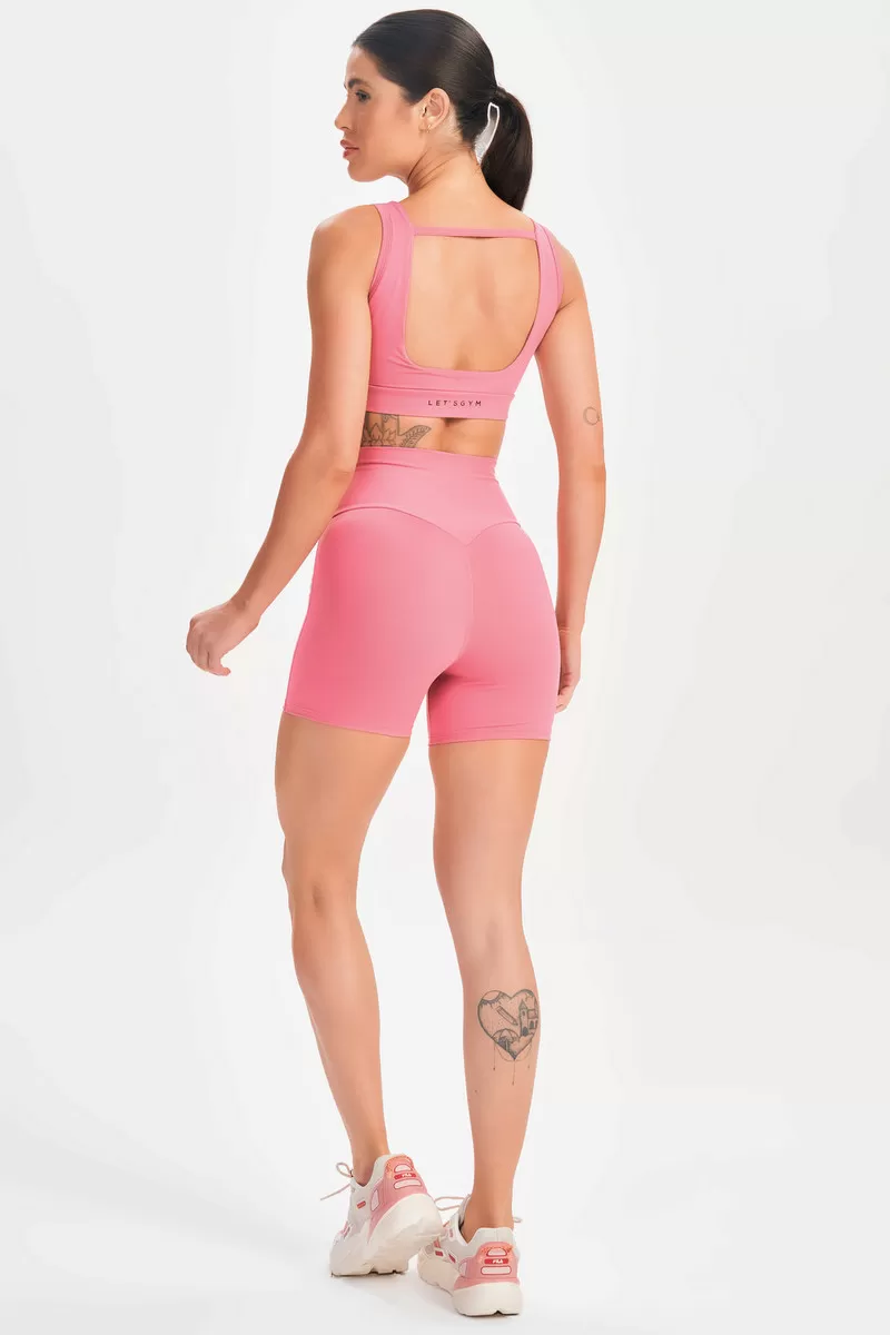 Lets Gym - Short Mellow Rosa Vintage - 2615RV
