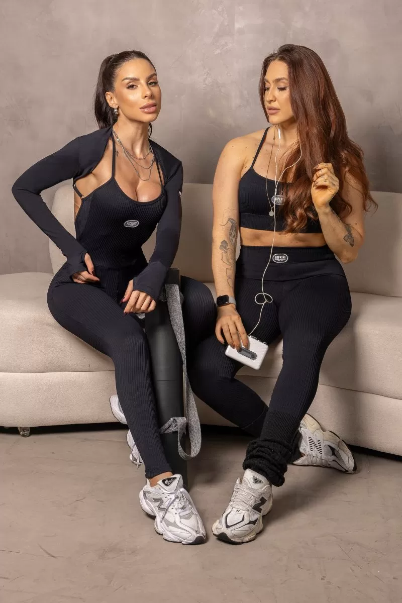 Hipkini - Black Long Sleeve Runner Blouse with Silk - 33331104
