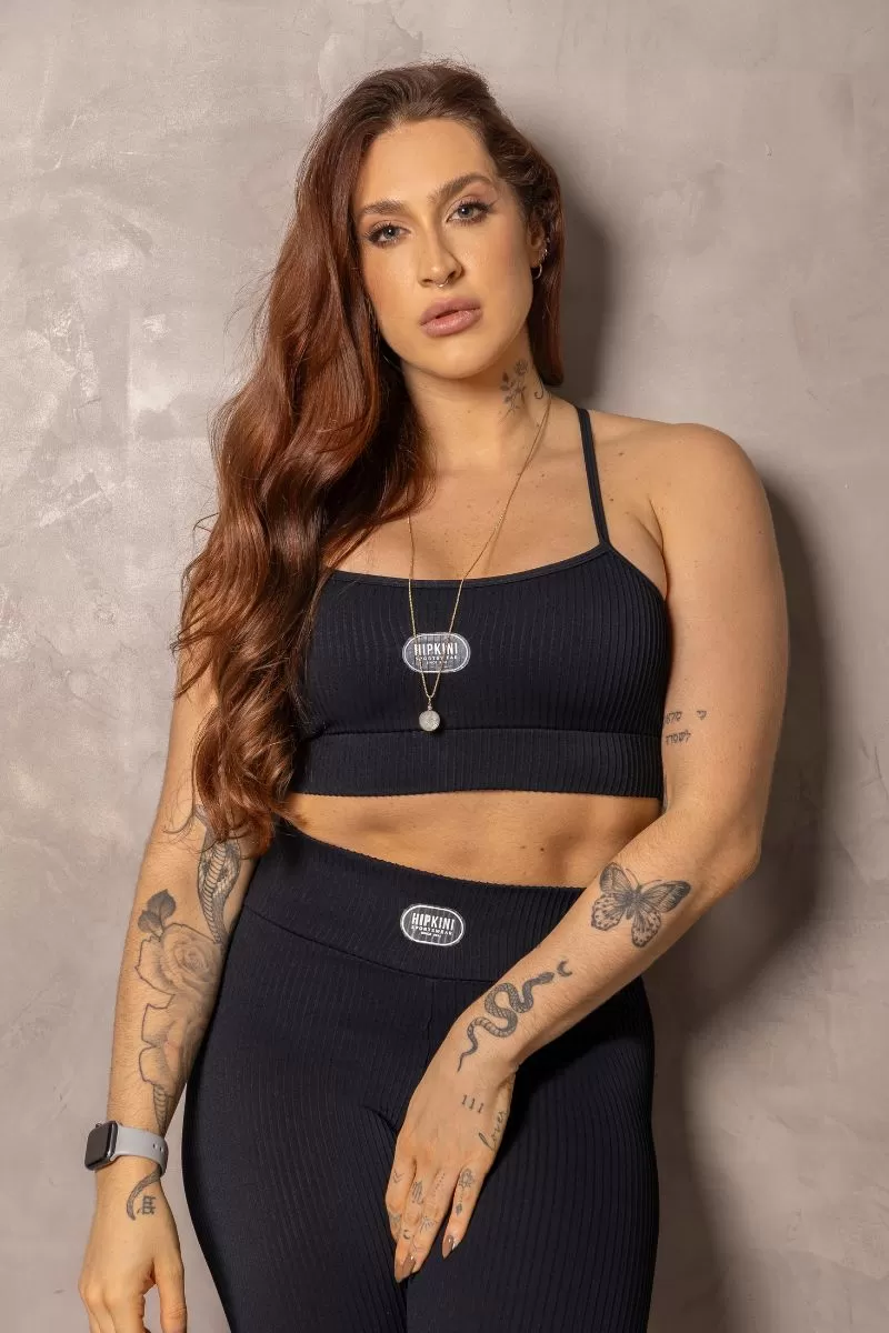 Hipkini - Top Runner Preto com Emborrachado - 33331098