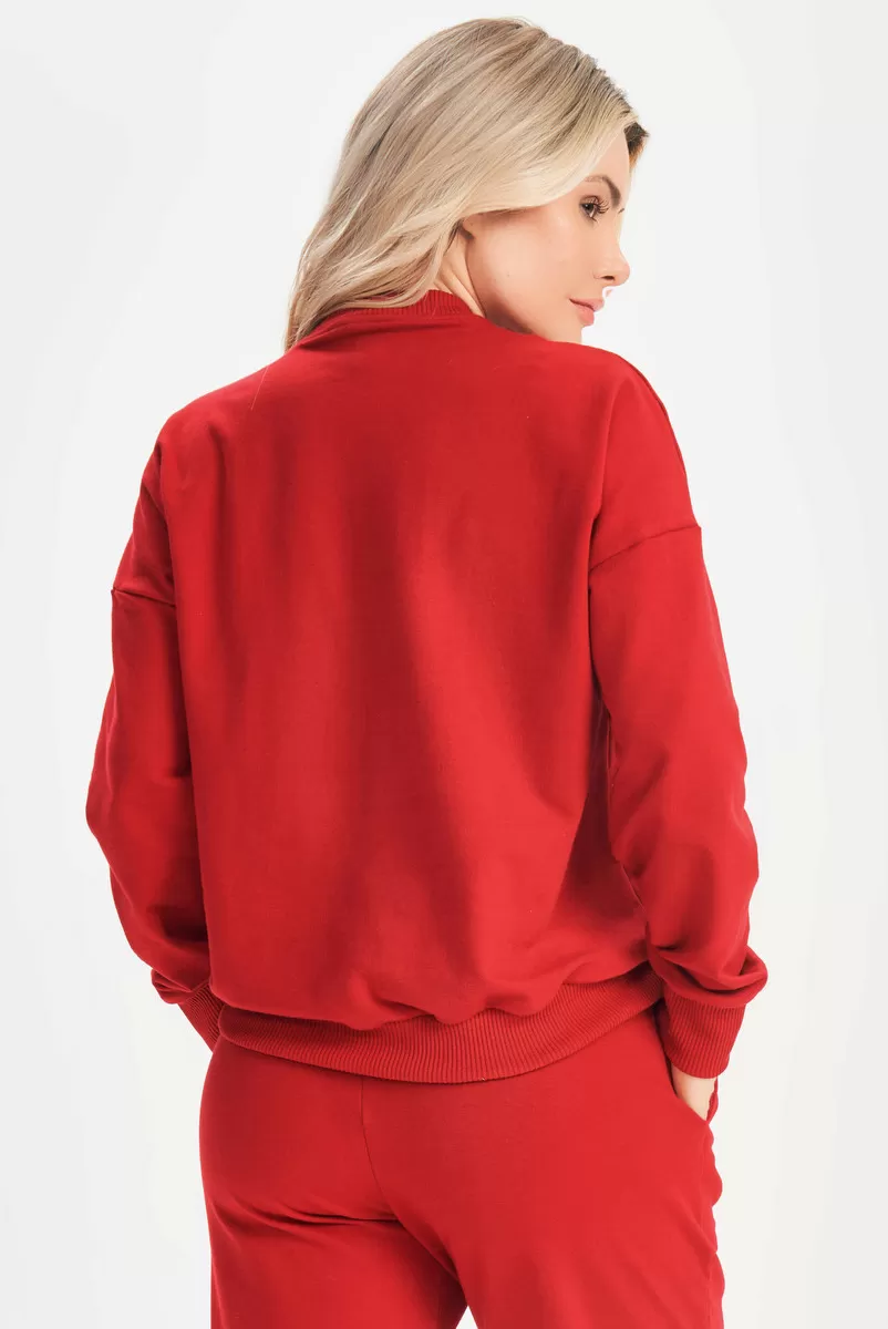 Lets Gym - Moletom Relax Vermelho - 2632VM