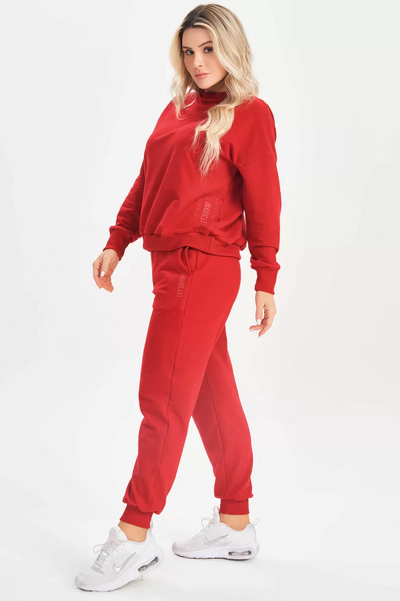 Lets Gym - Moletom Relax Vermelho - 2632VM