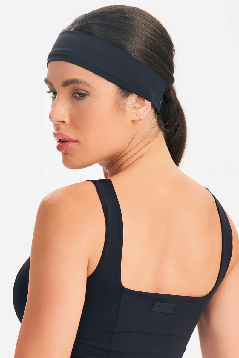 Lets Gym - Faixa de Cabelo Push Preto - 2631PT