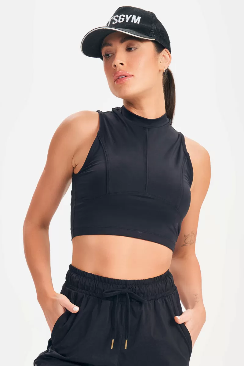 Lets Gym - Cropped Up Preto - 2645PT