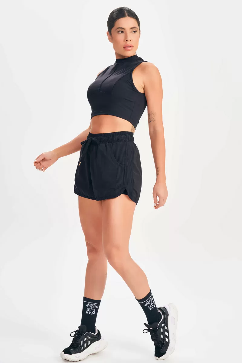 Lets Gym - Cropped Up Preto - 2645PT