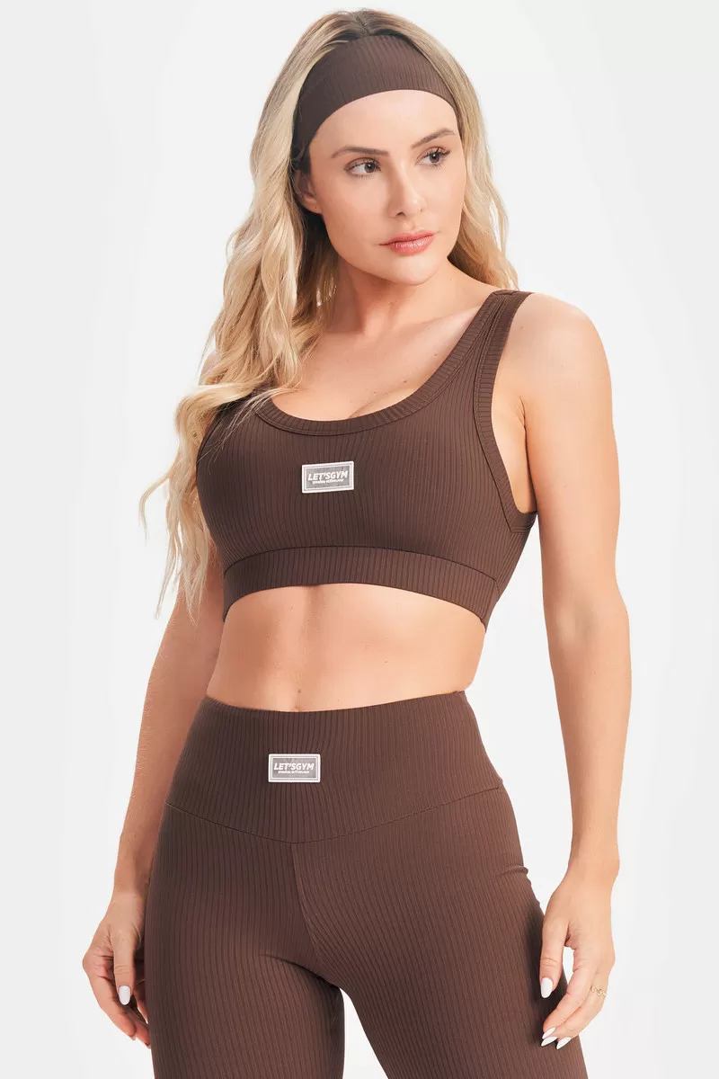 Lets Gym - Top Comfort Rib Coffee - 2677CF