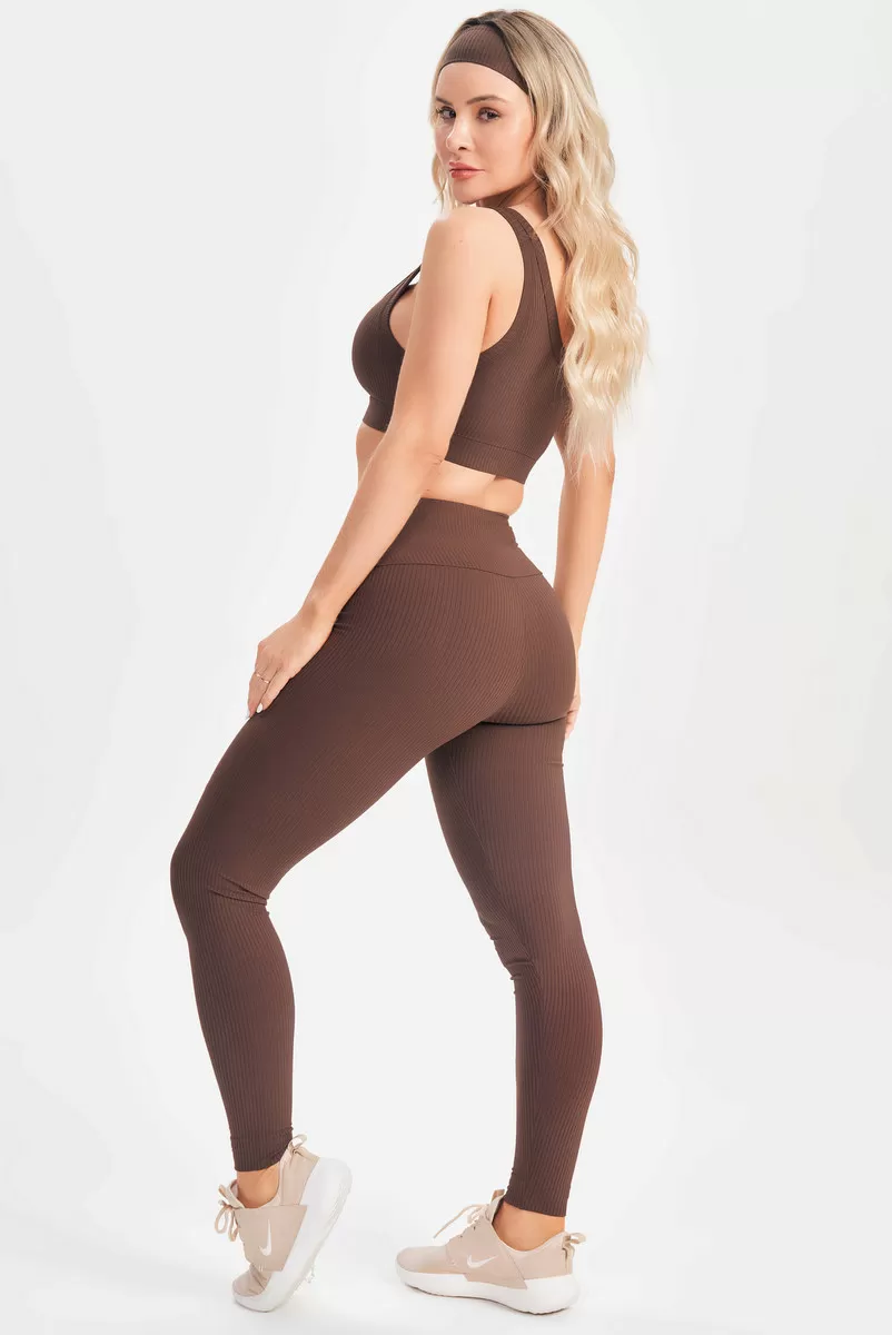 Lets Gym - Top Comfort Rib Coffee - 2677CF