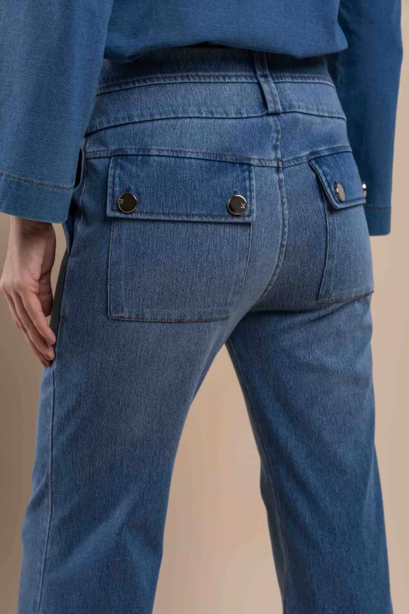 Hidrogênio - STRAIGHT PANTS WITH LAPEL IVETE JEANS - 20418042