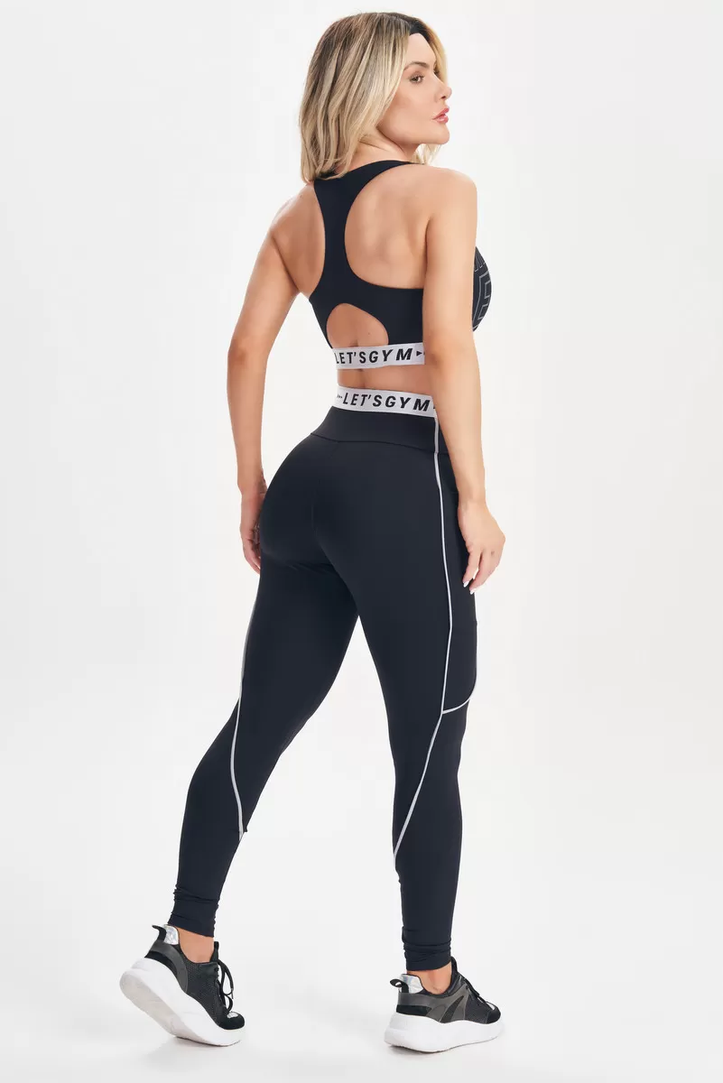 Lets Gym - Run Fusion Black Leggings - 2669PT