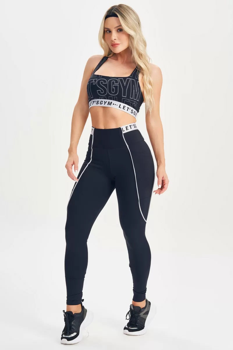 Lets Gym - Run Fusion Black Leggings - 2669PT