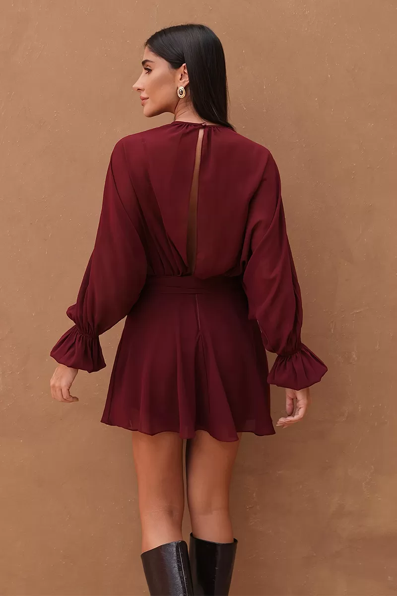 Dot Clothing - Dress Romper Dot Clothing Maple - 2692BORDO