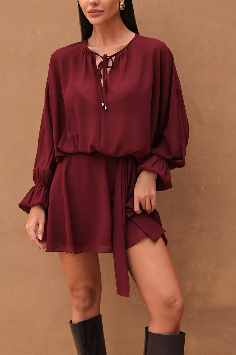 Dot Clothing - Dress Romper Dot Clothing Maple - 2692BORDO