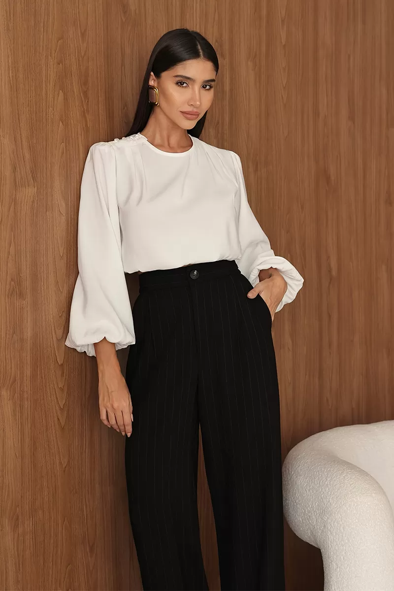 Dot Clothing - Pants Pantalona Dot Clothing Pinstripe Black - 2690PRETO