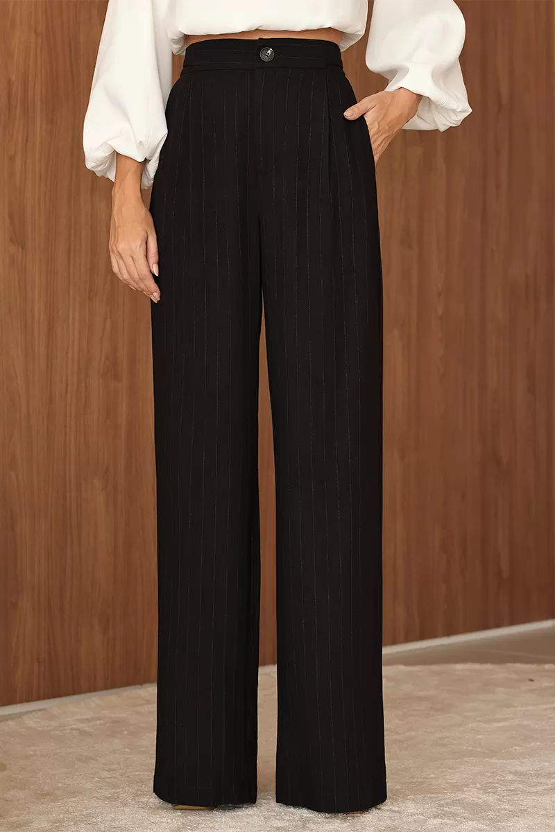 Dot Clothing - Pants Pantalona Dot Clothing Pinstripe Black - 2690PRETO