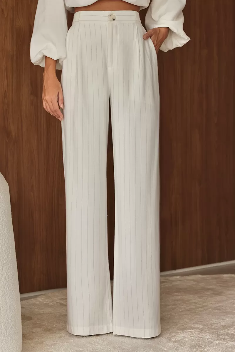 Dot Clothing - Pants Pantalona Dot Clothing Pinstripe Off White - 2690OFF