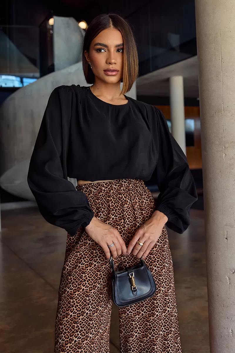 Dot Clothing - Blusa Manga Balonê Dot Clothing Preto - 2714PRETO