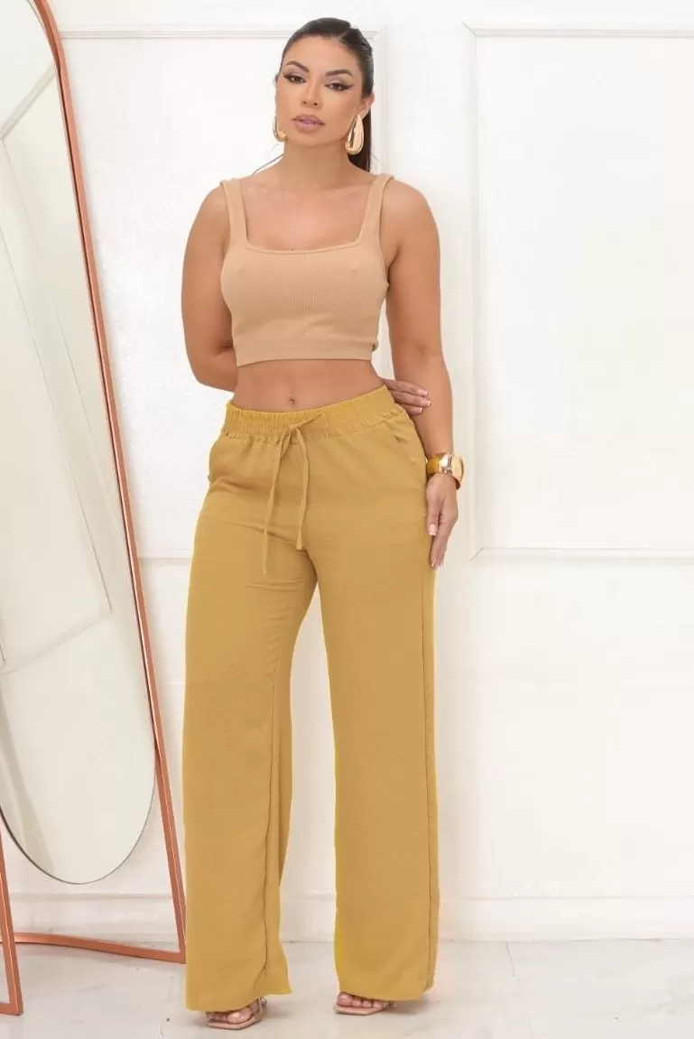 AS8 - Calça Pantalona Caramelo - AYB1007
