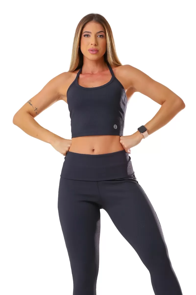 Garotafit - Blusa Drippy Preta - BL231A