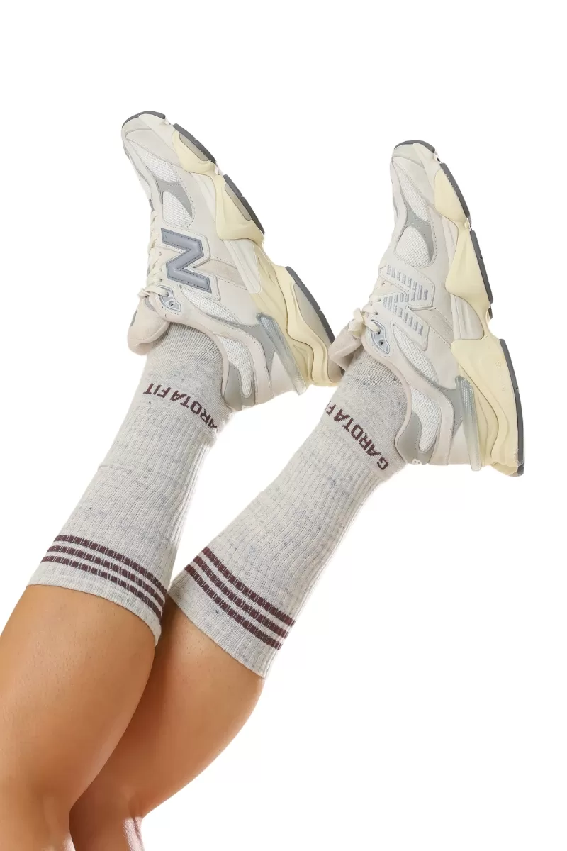 Garotafit - High-Top Socks, Mixed/Striped Pattern, Coffee - MEIA01MMU