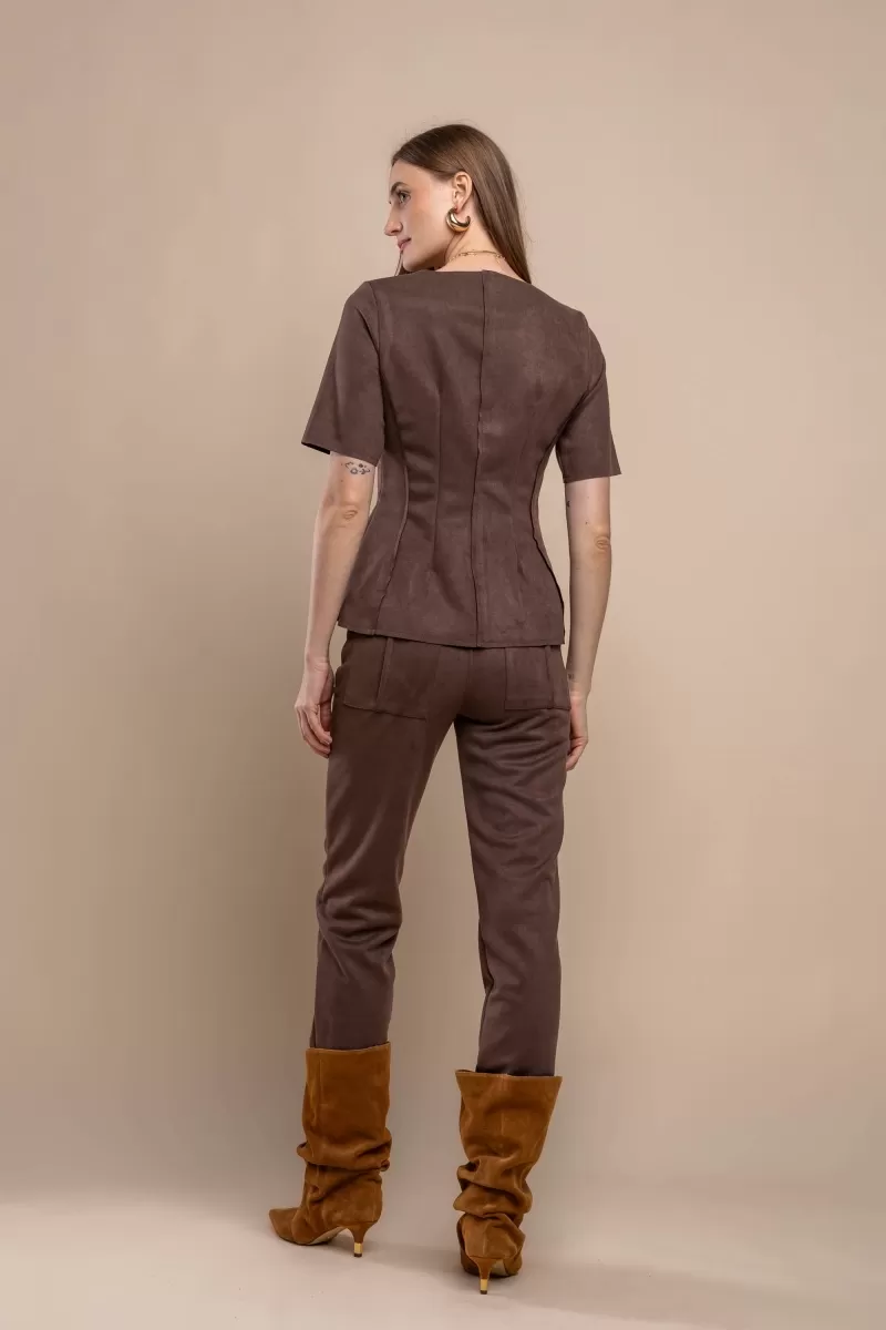 Hidrogênio - BLUSA PEPLUM CHOCOLATE - 20464032