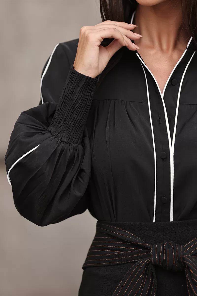 Dot Clothing - Dot Clothing Black Bias Shirt - 2691PRETO