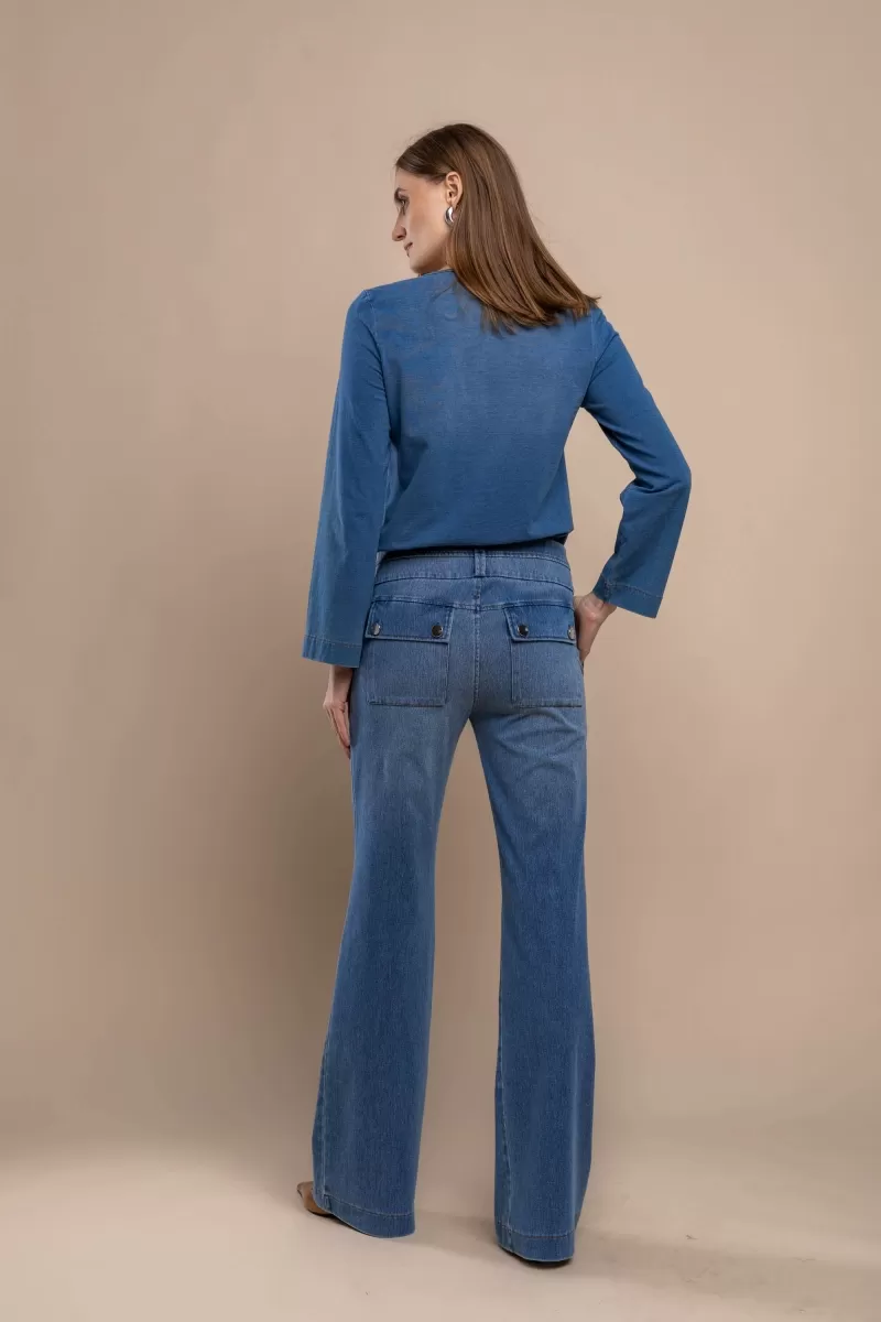 Hidrogênio - LONG SLEEVE JEANS BLOUSE - 20417042
