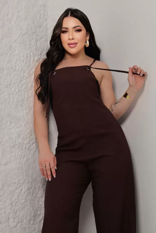 AS8 - Macacão Luciana Marrom - TM2001