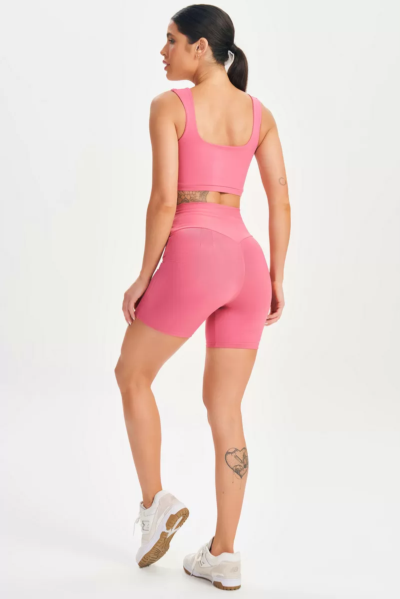 Lets Gym - Shorts Estilous Rosa Vintage - 2571RV