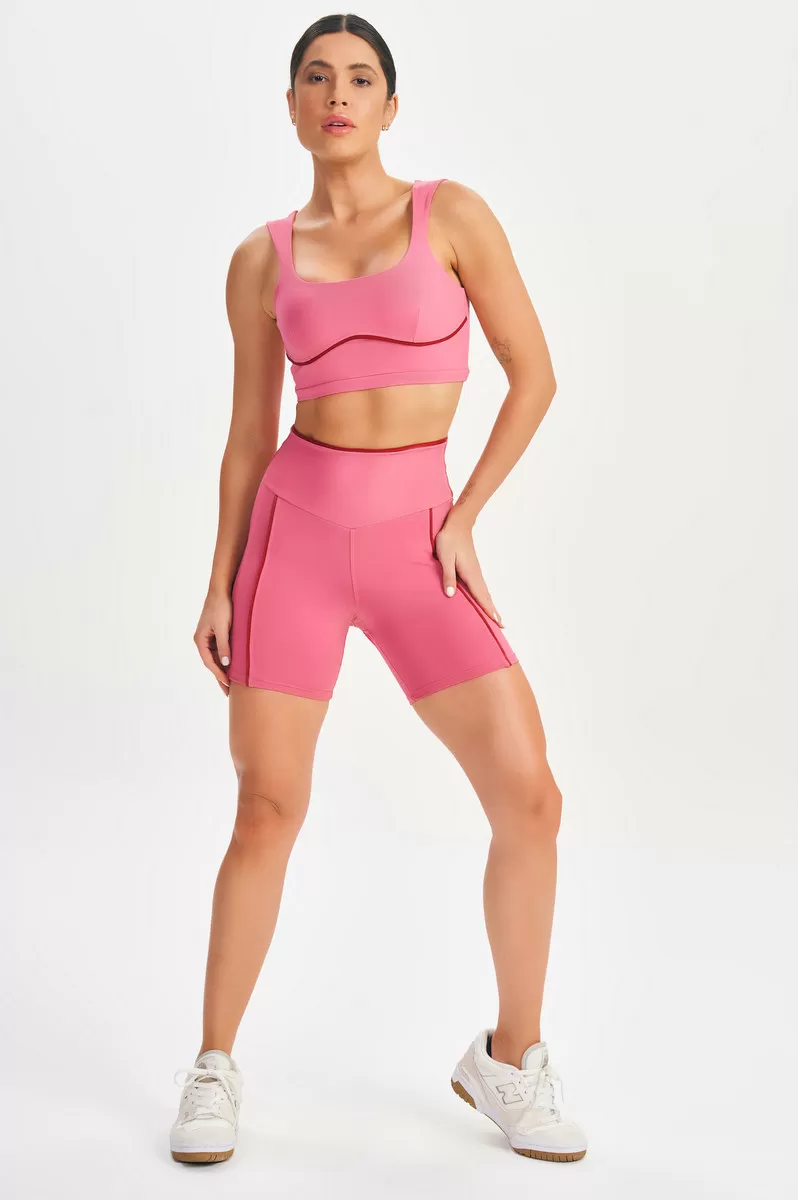 Lets Gym - Shorts Estilous Rosa Vintage - 2571RV