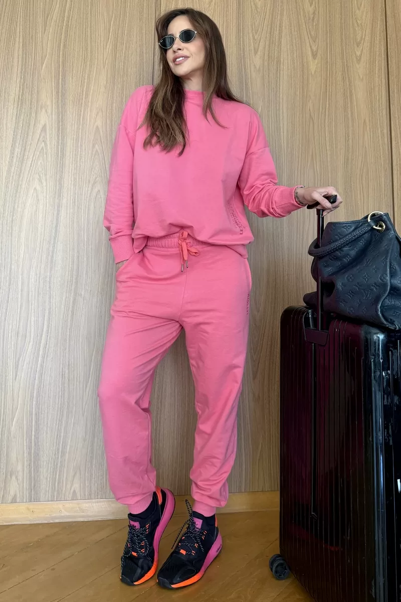 Lets Gym - Calça Jogger Relax Rosa - 2633RO