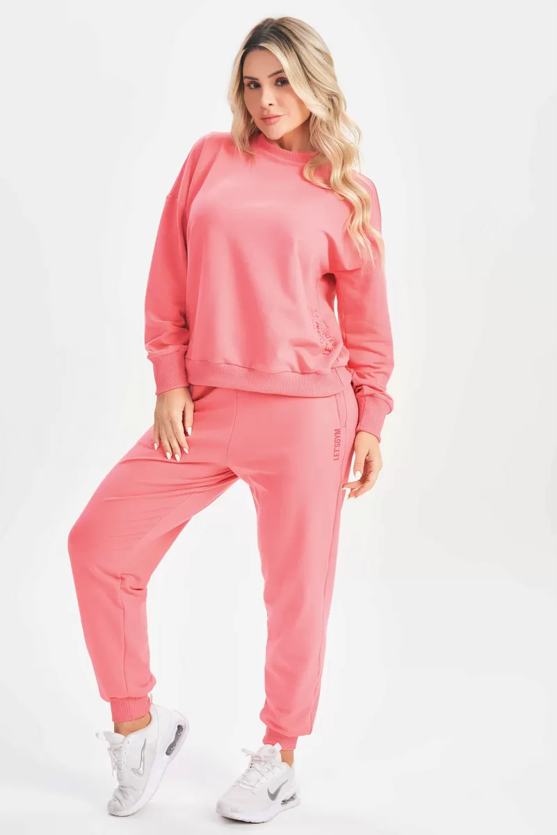 Lets Gym - Moletom Relax Rosa - 2632RO