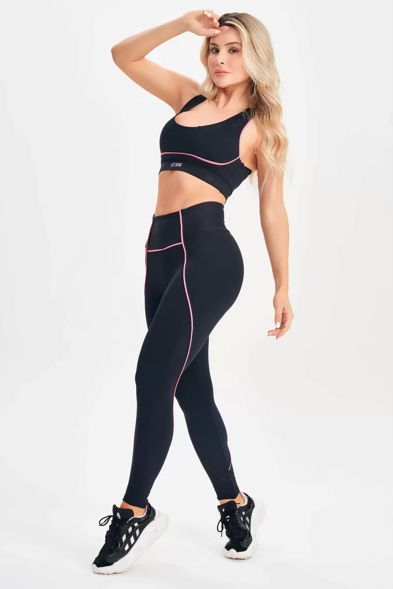 Lets Gym - Black Elastic Top - 2587PT