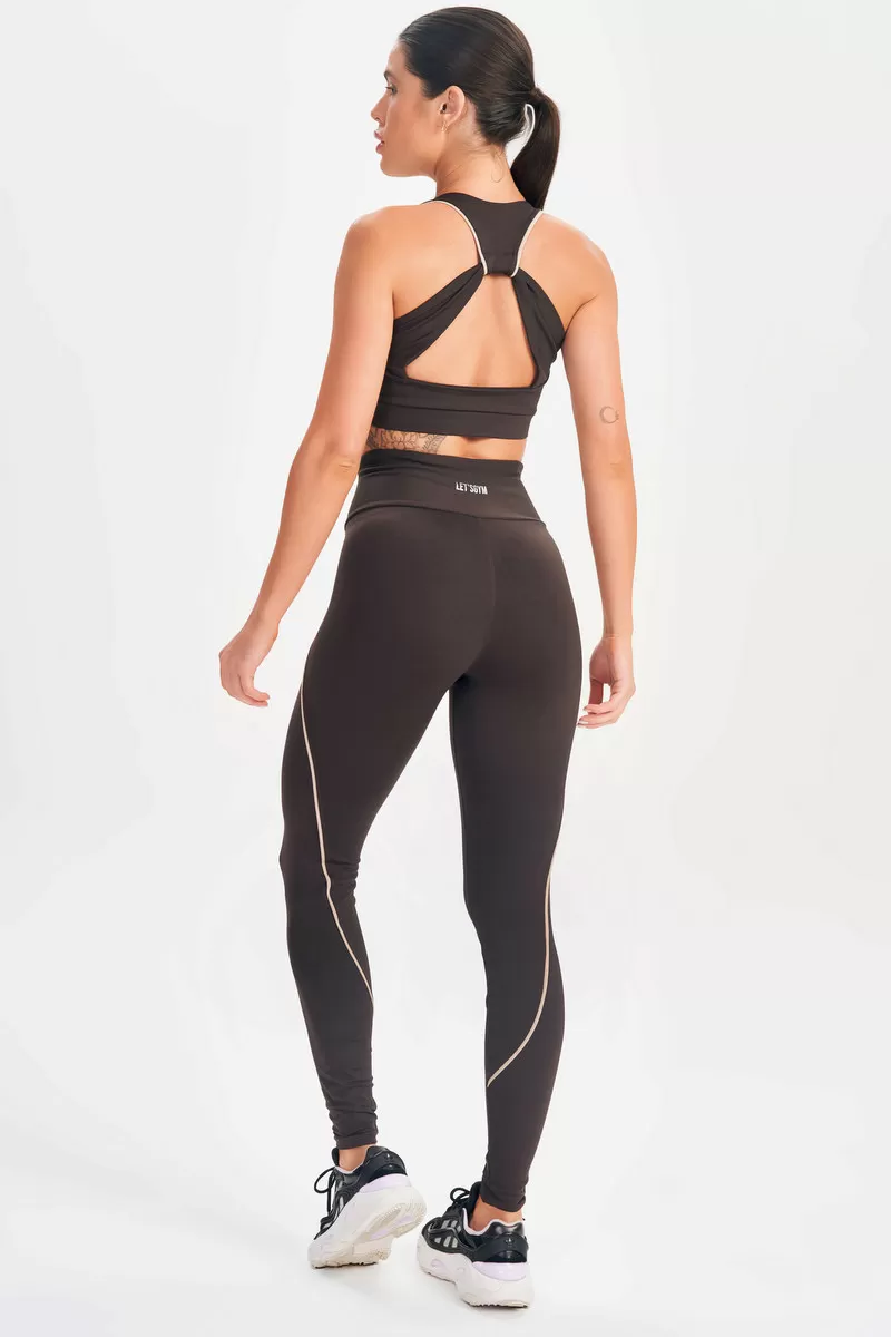 Lets Gym - Legging Elastic Coffee - 2588CF