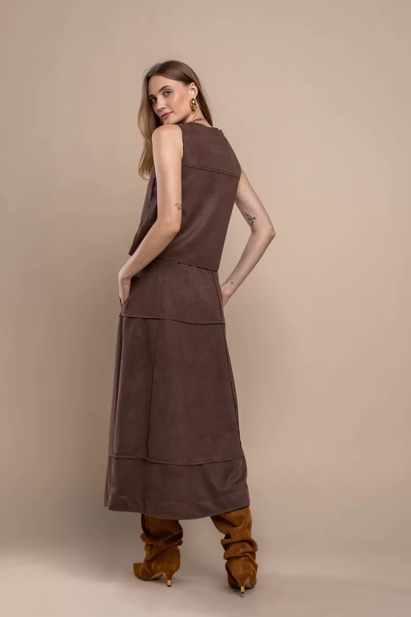 Hidrogênio - CHOCOLATE SUEDE THREAD TANK TOP - 20296032