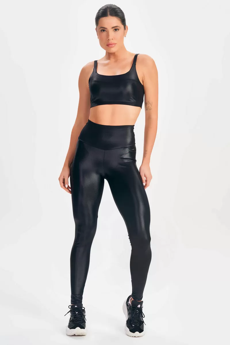 Lets Gym - Top Basic Glow Preto - 2601PT