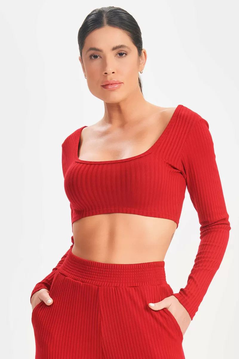 Lets Gym - Cropped Sweetie Marsala - 2630MS