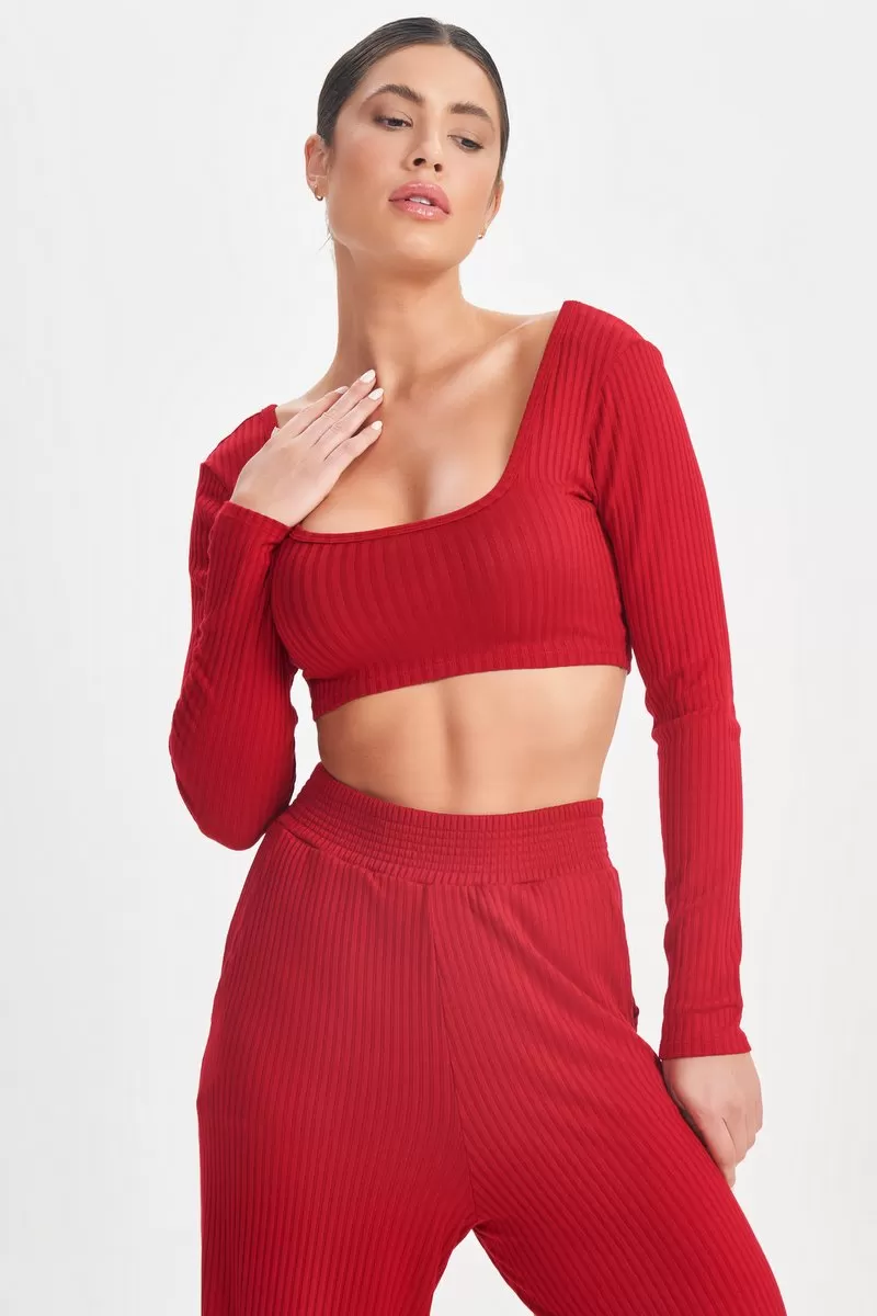 Lets Gym - Cropped Sweetie Marsala - 2630MS