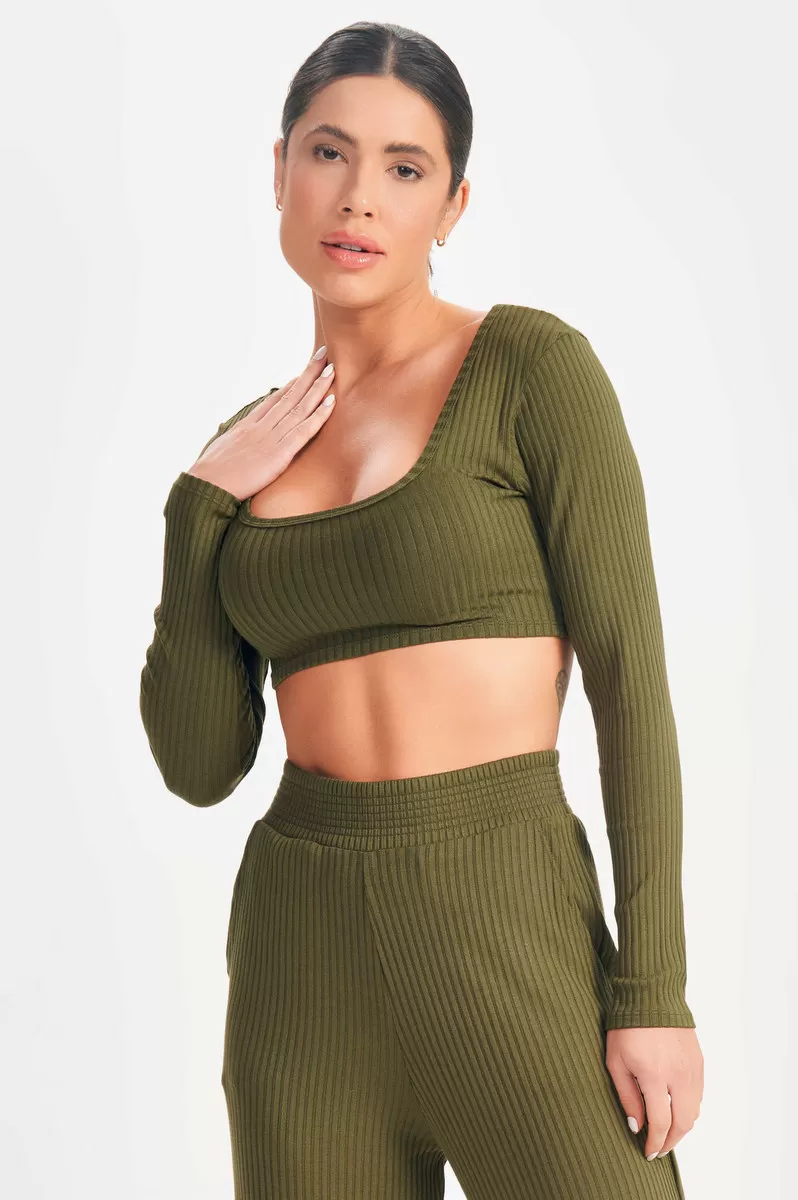 Lets Gym - Green Sweetie Crop Top - 2630VD
