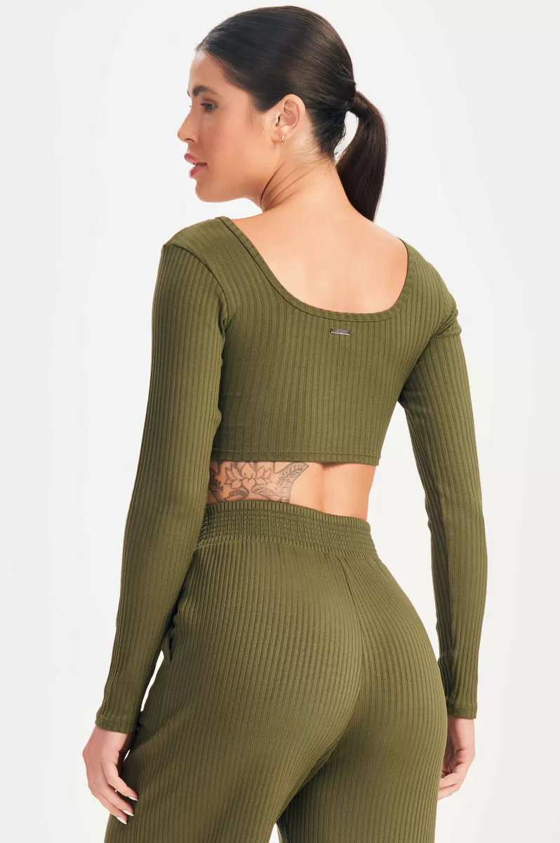 Lets Gym - Green Sweetie Crop Top - 2630VD