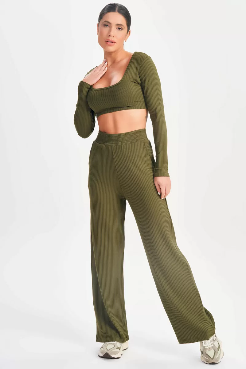 Lets Gym - Green Sweetie Crop Top - 2630VD