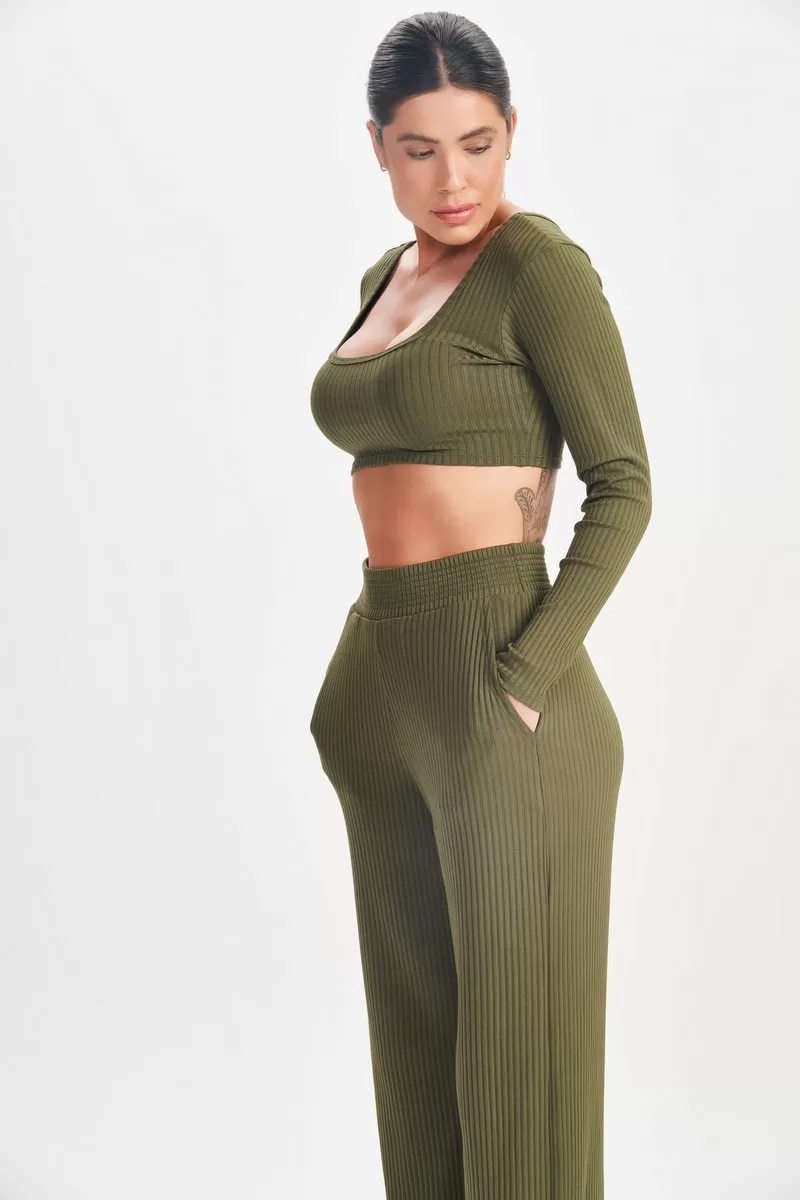 Lets Gym - Green Sweetie Crop Top - 2630VD