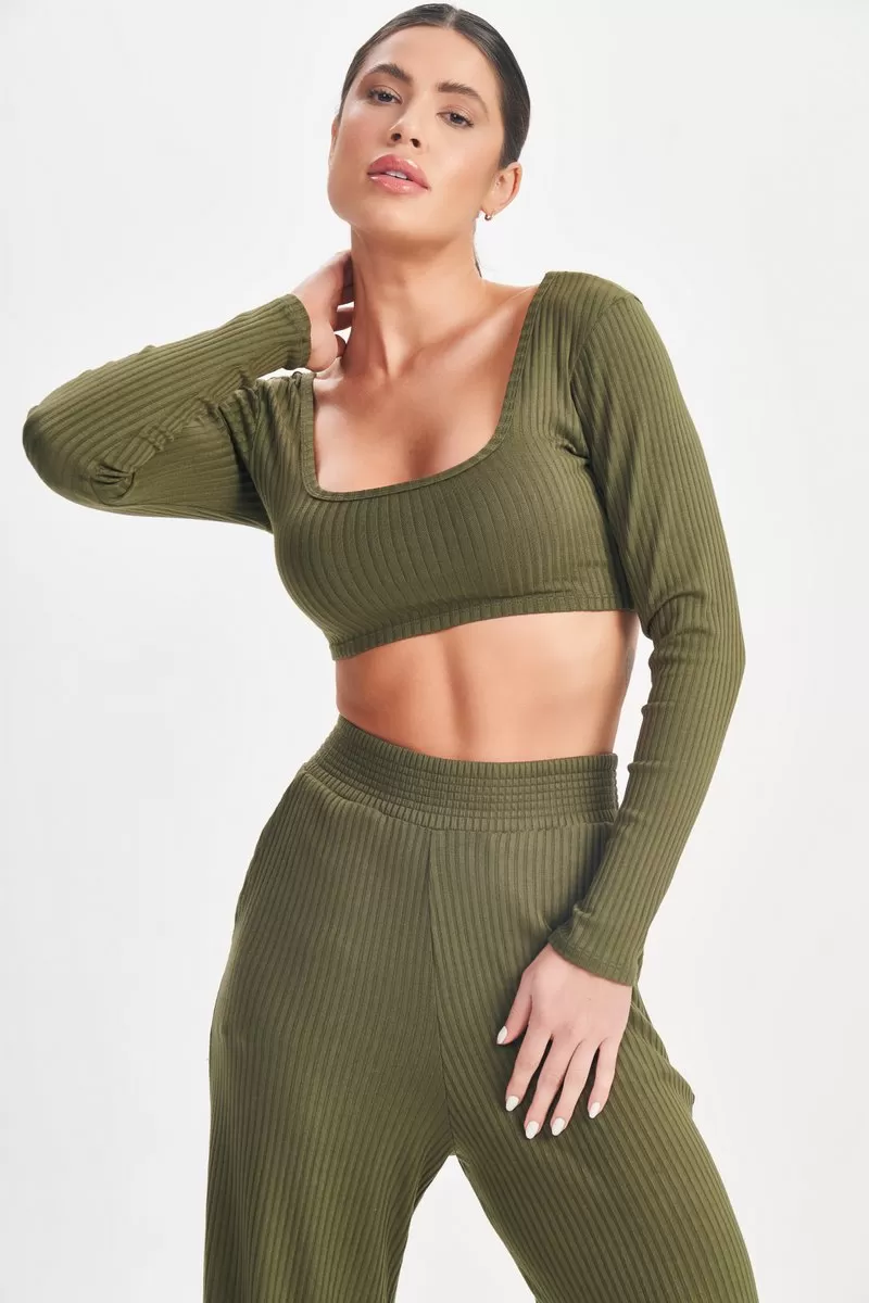 Lets Gym - Green Sweetie Crop Top - 2630VD