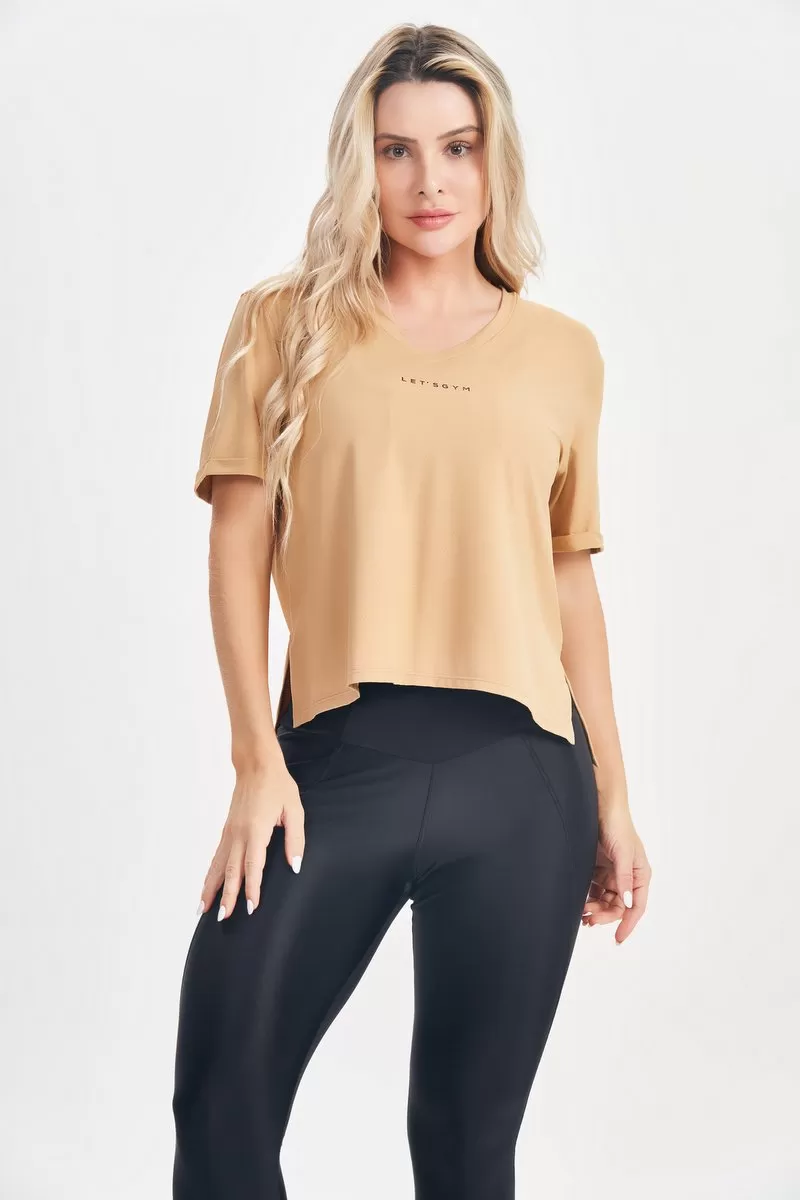 Lets Gym - Fatale Sand T-Shirt - 2655AR