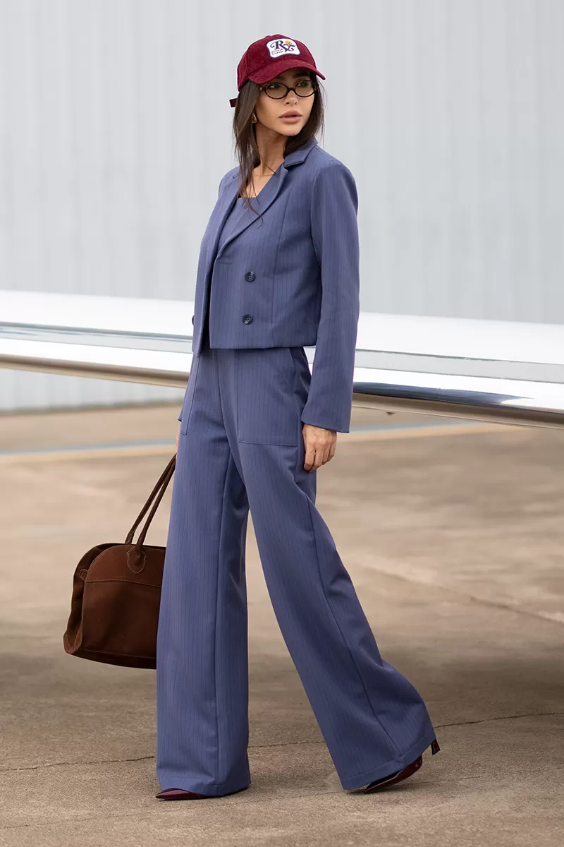 Dot Clothing - Jumpsuit Dot Clothing TQC Blue Pinstripe - 2723AZUL