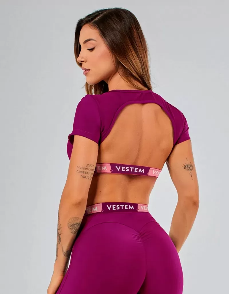 Vestem - Luxury Gym Short Sleeve Top - TOP1241.PE.C0551