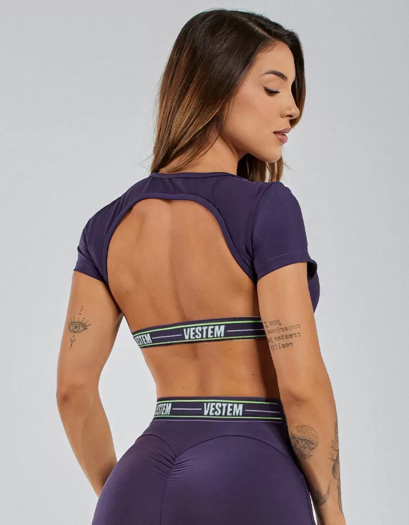 Vestem - Amethyst Purple Gym Short Sleeve Top - TOP1241.PE.C0611