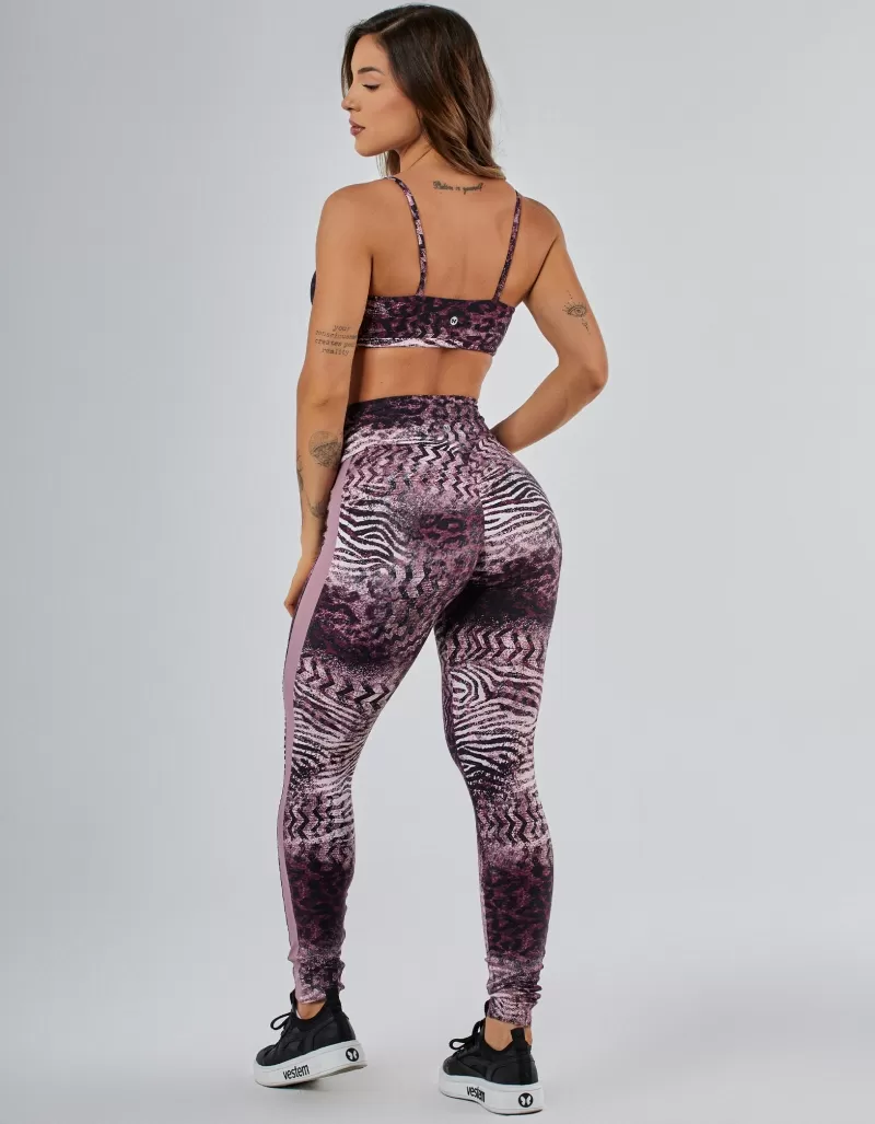 Vestem - Ju Wild Animal Black and Satin Light Support Top - TOP1257.PE.E1365