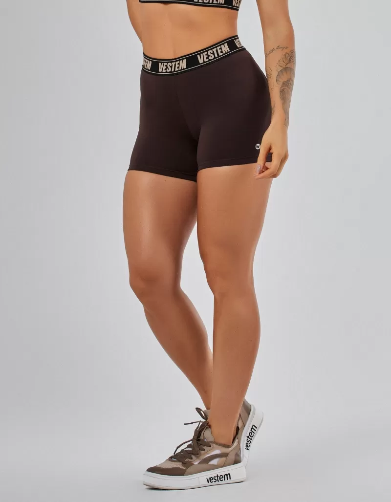 Vestem - Shorts Zircônia Marrom Coffee - SH491.PE.C0601